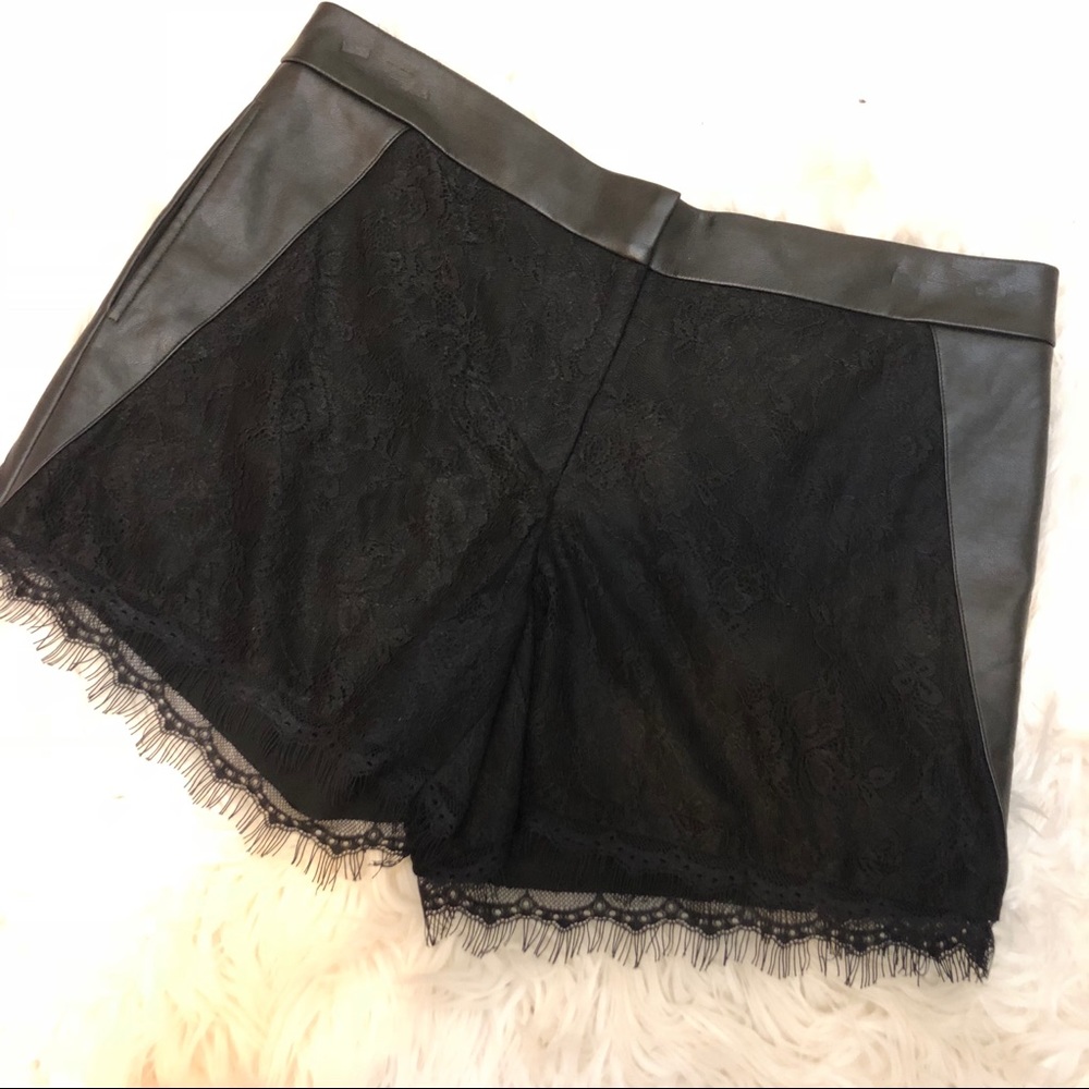 Sachin & Babi leather trim lace shorts 6